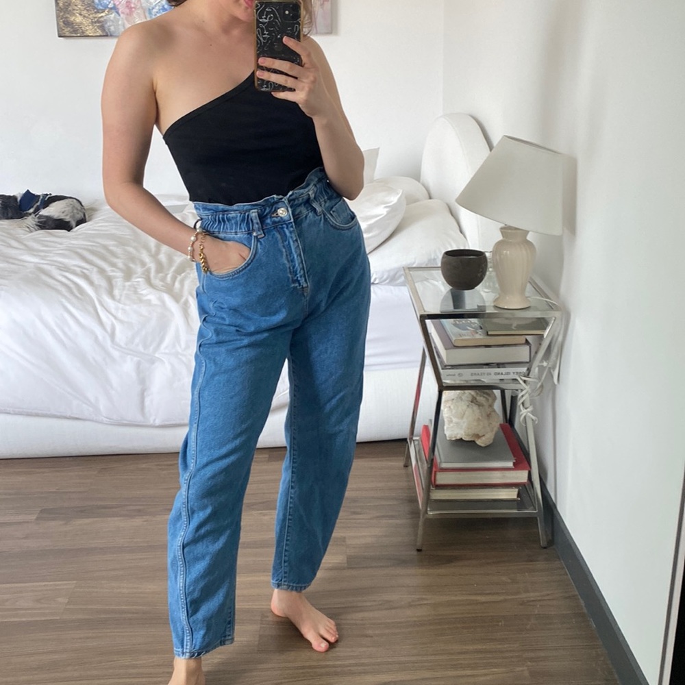 MANGO HIGH WAISTED PAPERBAG JEANS | Size 4